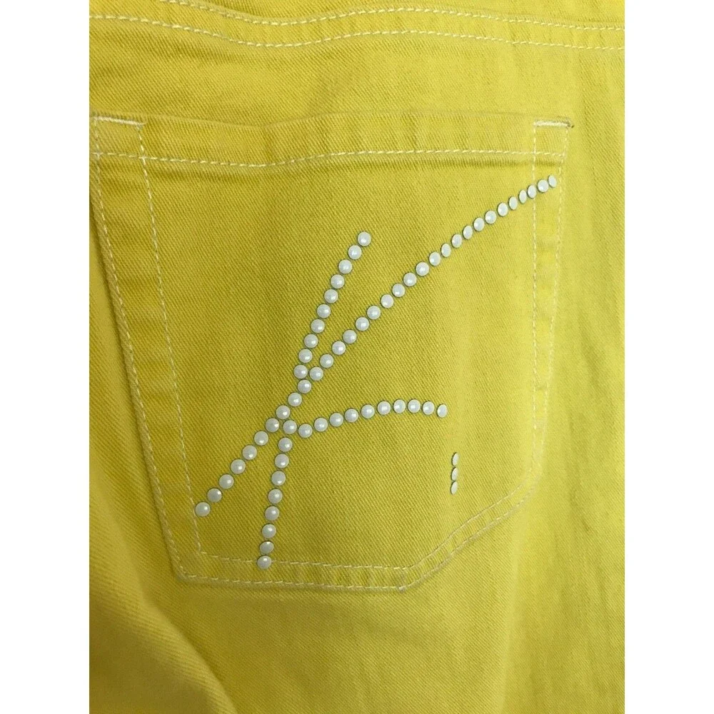 MICHAEL KORS Jeans Lemon Yellow Women's Skinny Size 6 NWT